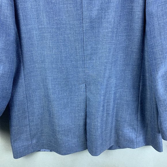 **SOLD**Ralph Lauren Blazer Mens 46L 46 Long Blue Wool Silk Linen Sport Coat - Picture 6 of 16